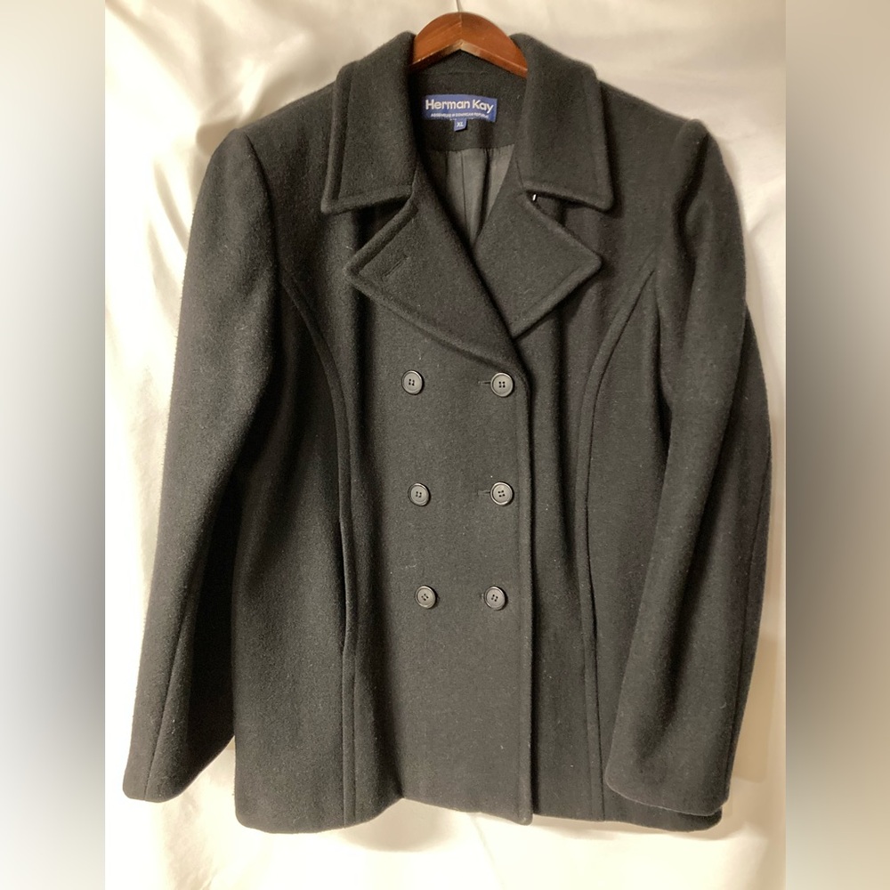 Herman Kay Women's Charcoal Peacoat, size 1X, like new